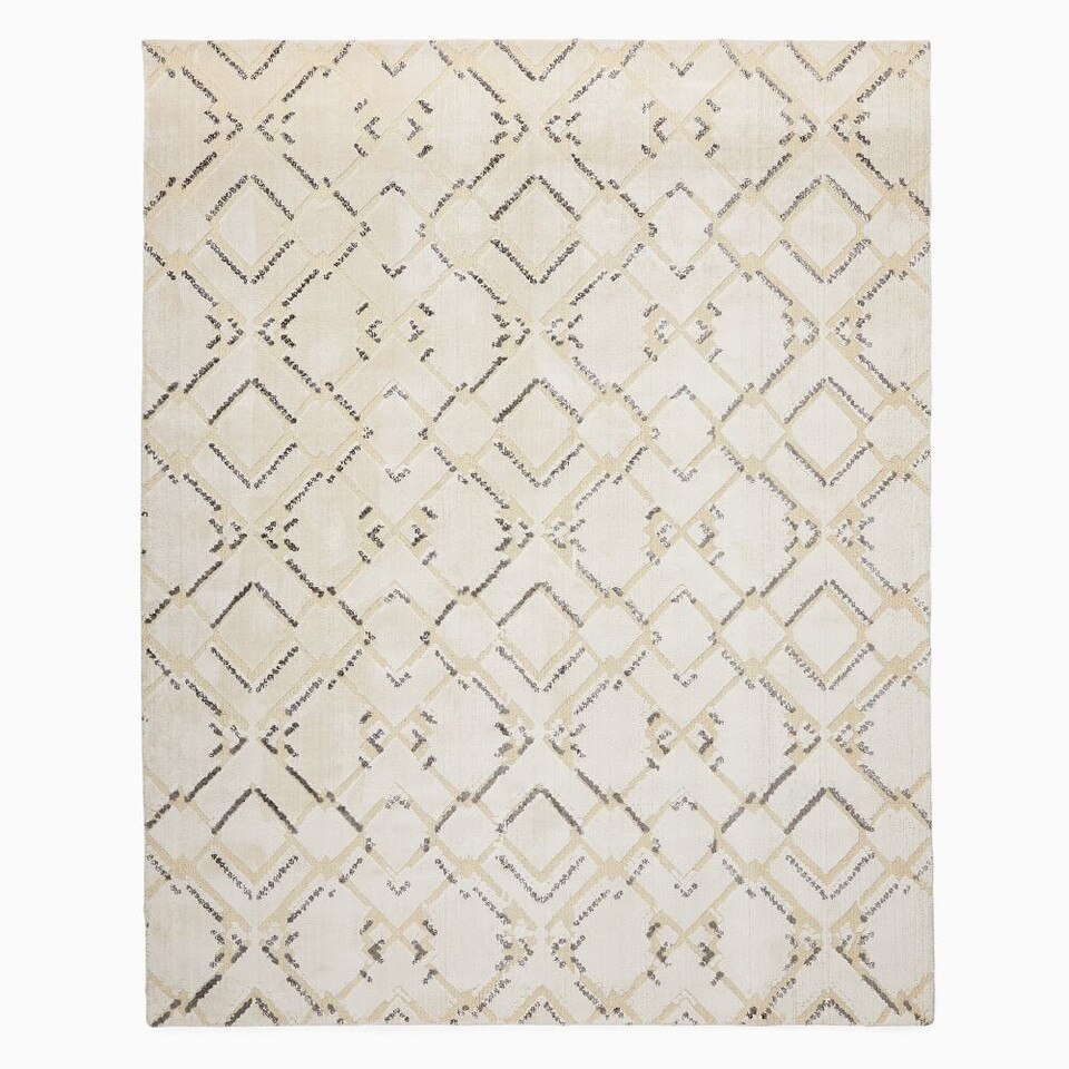Dotted Lattice Rug West Elm UK